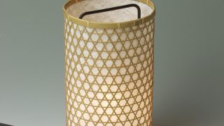 古竹製　竹編籠型吊行灯　三又竹脚吊行燈　キシマ製　100V/40W 古竹製 竹編籠型吊行灯 三又竹脚吊行燈 キシマ製 100V/40W
